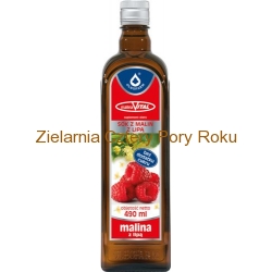 Sok z malin z lipą bez konserwantów i cukru pasteryzowany 490ml Oleofarm